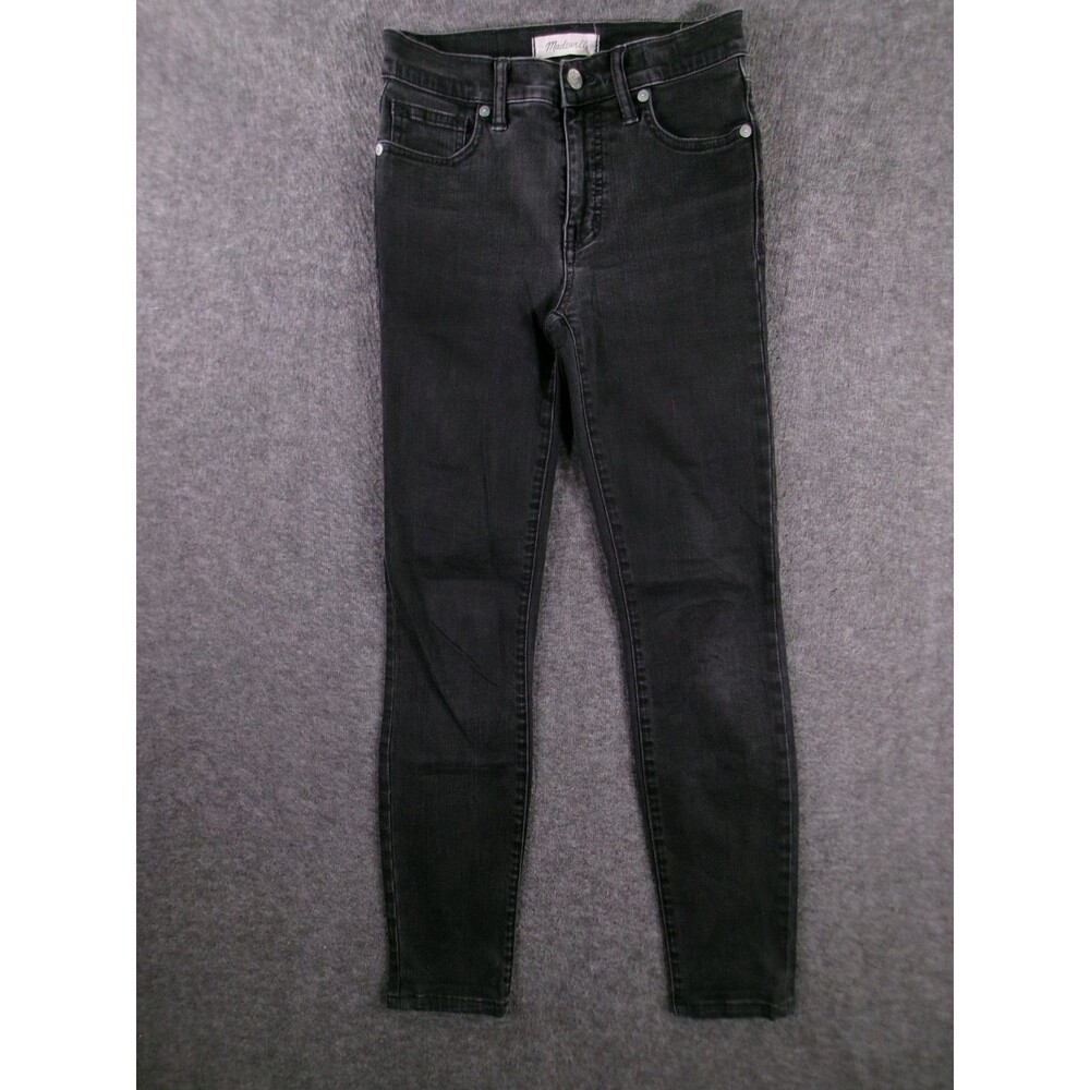 Madewell Jeans Women 24 Black High Riser Skinny Skinny Dark Wash Preppy